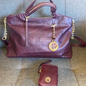 RARE* Henri Bendel Perforated Custom Empire Satchel & Matching Phone Case/Wallet